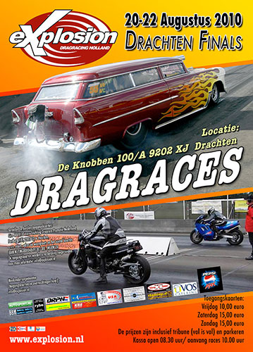 Poster-ontwerp Dragracing Drachten Finals 2010